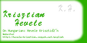 krisztian hevele business card